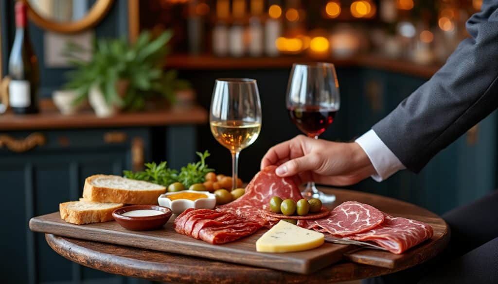 découvrez comment la planche de charcuterie influence les accords mets et vins dans un bar à vin du 15ᵉ arrondissement de paris.